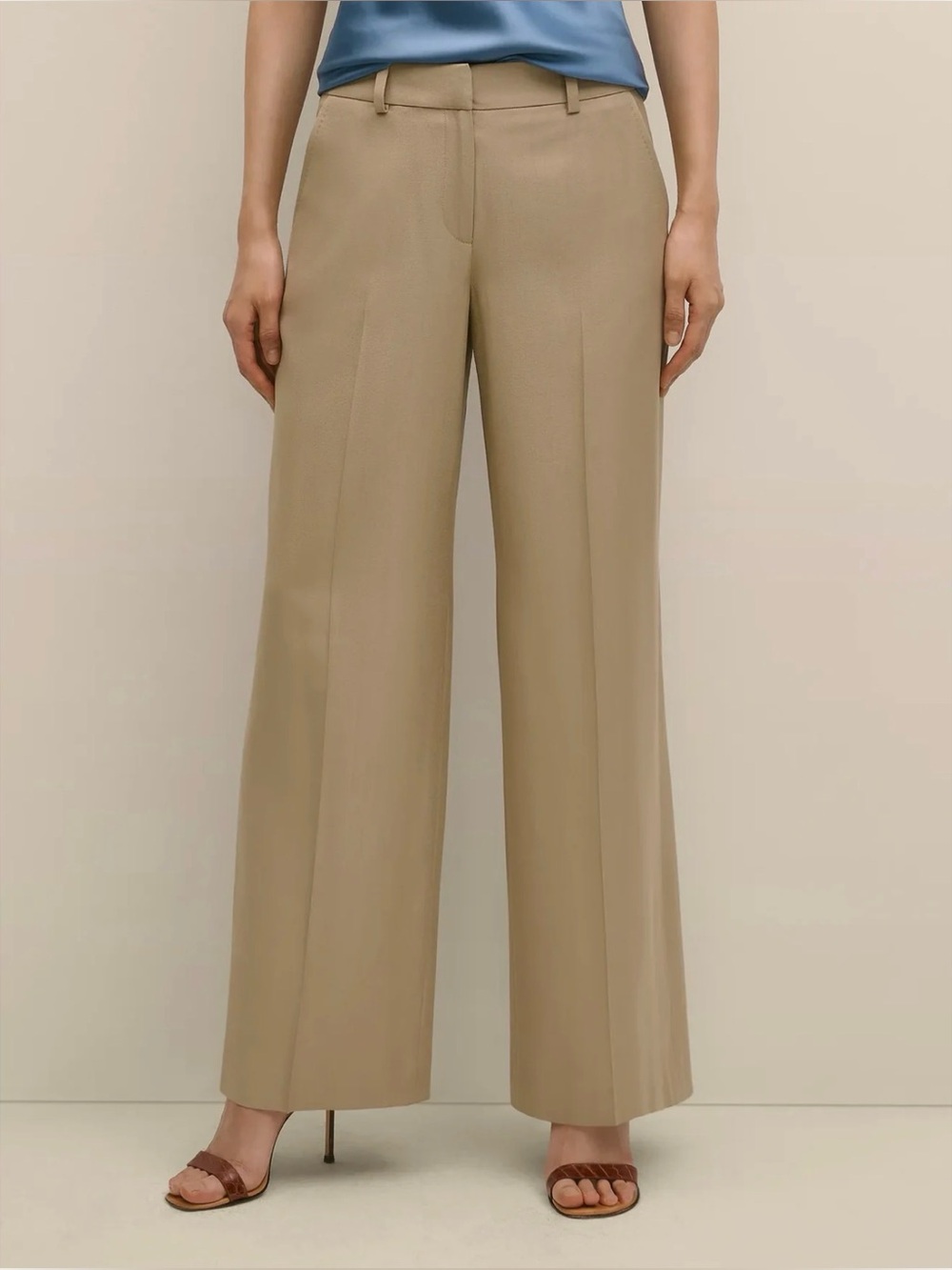 Brooks Brothers Woman’s Khaki wide-Leg Chinos